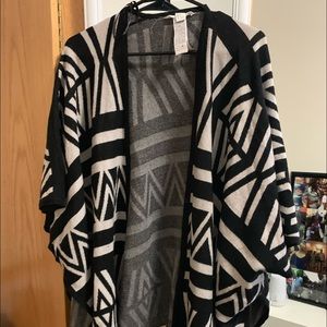 Aztec printed shape cardigan